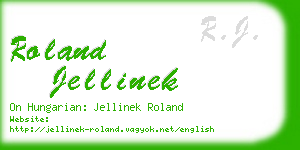 roland jellinek business card